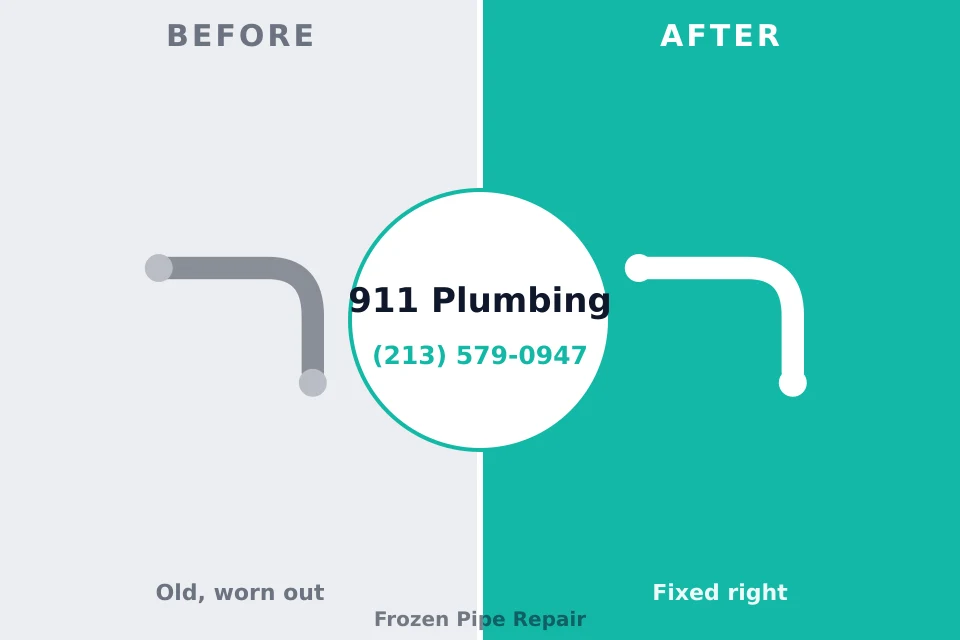 Before and after: plumbing repair Valencia West, AZ